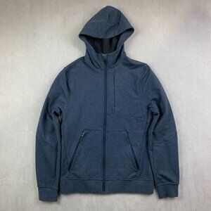 Lululemon Mens Sweater XS Blue Heather City Sweat Zip Hoodie Long Sleeve Stretch